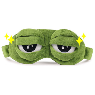 

Soft Sad Frog Eyes Shape Goggles Mask With Ice Pack Inside-Plush Stuffed Animation Toys