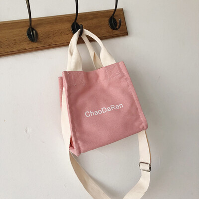 

2019 new temperament solid color handbag female fashion personality letter Messenger bag casual wild shoulder canvas bag