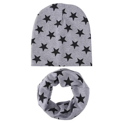 

2pcs Baby Scarf Cap Set Autumn Winter Girl Boy Star Kids Beanie Hat Scarves