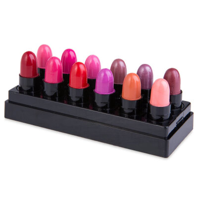 

12 Charming Colors Lovely Tiny Moisturizing Shinning Lipstick Lip Gloss 12pcsPack