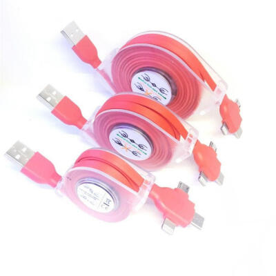 

All-in-one Charge Cable Retractable Type C Micro USB Lightning Cord