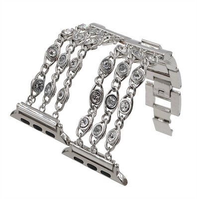

〖Follure〗Luxury Gem Chain Crystal Stainless Replacement For Apple Watch Band 42mm44mm
