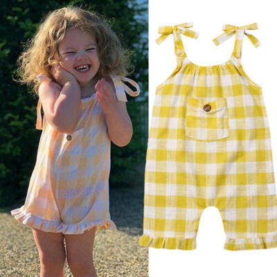 

US STOCK Newborn Baby Kids Girls Romper Jumpsuit Playsuit Summer Clothes Outfits