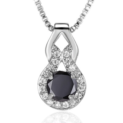 

4 Colors Necklace Gourd-shaped Zircon Crystal Necklace Chain Clavicle Sweater Chain Women Rhinestone Silver Pendant Jewelry