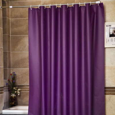 

Shower Curtain Waterproof Mildew Proof Shower Curtains Home Bathroom Decoration Solid Color Shower Curtain