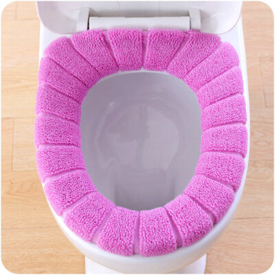 

〖Follure〗Comfortable Velvet Coral Toilet Seat Cover Standard Pumpkin Pattern Cushion