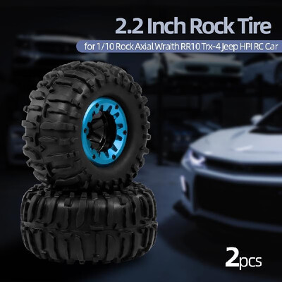 

2pcs 120mm 22 Inch Rock Crawler Tire Rim Rubber Tyre Tire Wheel for 110 Rock Axial Wraith RR10 Trx-4 Jeep HPI RC Car