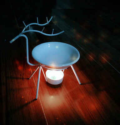 

Gobestart Stainless Steel Deer Burner Candle Aromatherapy Oil Lamp Decorations Aroma Furna