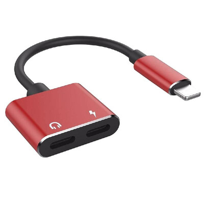 

2 in 1 Lightning Audio Charging Adapter to Earphone AUX Cable for Listening Music Charging Converter For iPhone X 8 7 iPod iPad iO