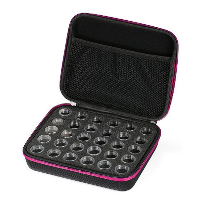 

30-Bottles Diamond Painting Box Shockproof Drop-proof Double-Zipper Closure Embroidery Rhinestones Storage Container Case--Rose Re