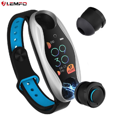 

LEMFO LT04 Bracelet Wireless BT Earphone 2 In 1 Fitness Tracker Blood Pressure Monitor Waterproof Sport Smartwatch Intelligent Wat