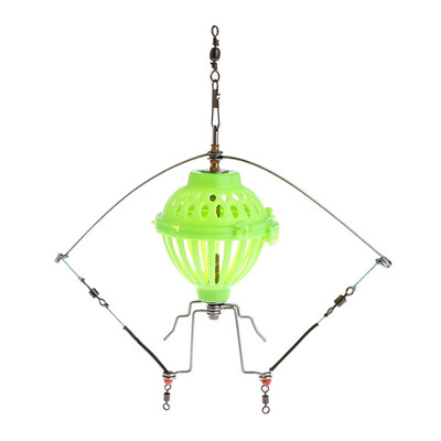 

Fishing Feeder Automatic Tackle Multi Functional Launcher Trap Spring Cage Hook