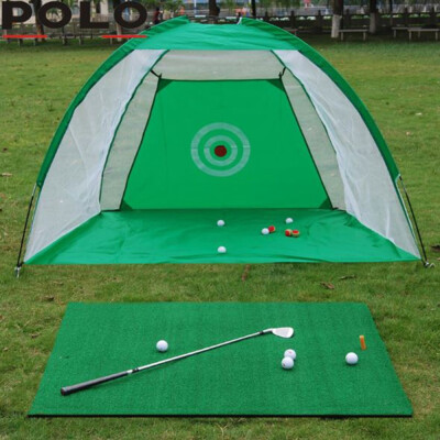 

New Golf Cage Swing Trainer Pad Set Indoor Golf Ball Practice Net Golf Training 2M