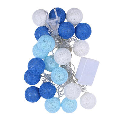 

20LED Cotton Ball Fairy String Lights Valentine Wedding Holiday Decor EU