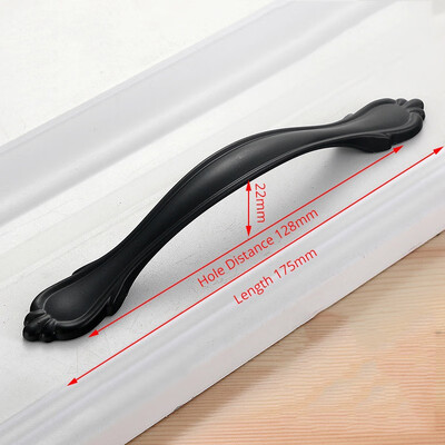 

JD cabinet drawer handle American black wardrobe door handle modern minimalist European cabinet sand black furniture handle