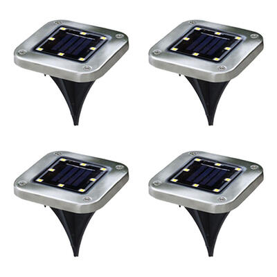 

4pcs 8LED Solar Underground Light Outdoor Waterproof Yard Path Buried Lamp