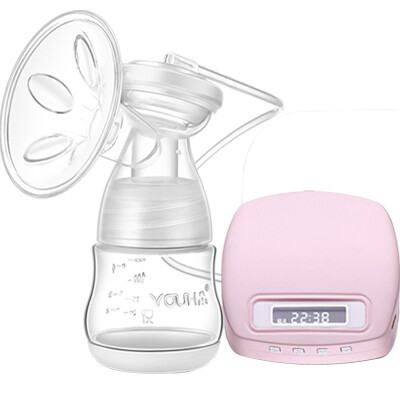 

YOUHA YOUHA electric breast pump automatic breast pump rechargeable liquid crystal lithium battery silent milking machine suction large non-manual milk pump milk storage bag 8006II powder