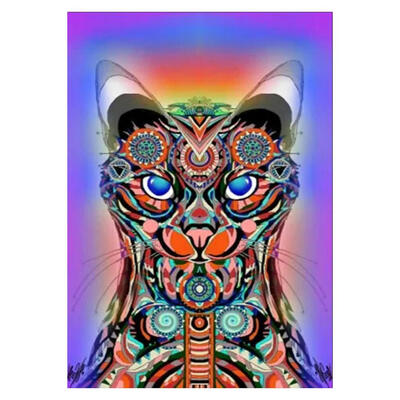 

5D DIY Special Shaped Diamond Painting Ethnic Tiger Cross Stitch Embroidery