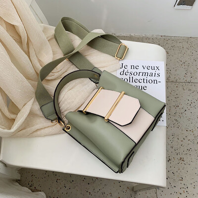 

Tailored Womens Fashion Patchwork Wild Slant Bag Single Shoulder Bag Purse Bucket Bag