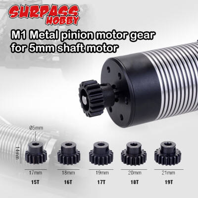 

Siaonvr SURPASSHOBBY M1 5mm 15T 16T 17T 18T 19T Metal Pinion Gear for 18 RC Car Truck