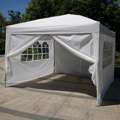 

3 x 3m Two Doors & Two Windows Practical Waterproof Folding Tent White