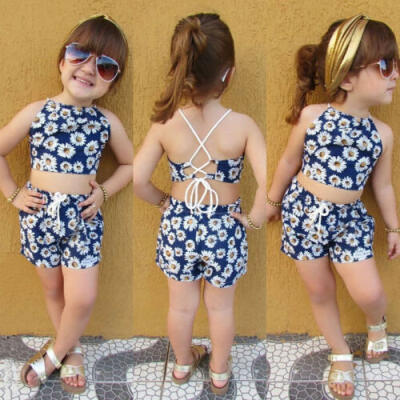 

Newborn Infant Kids Baby Girls T-shirt TopsShort Pants Outfits Clothes 2PCS Set