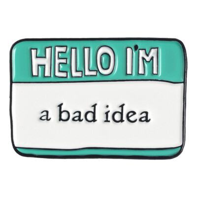 

Fashion Creative Jewelry Small Message Letter Hello Brooch Pin Jean Bag Accessories