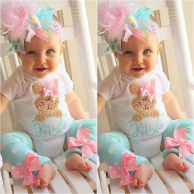 

Newborn Baby Boy Girl Romper Tops HeadbandLeg Warmer 3PCS Outfits Set Clothes