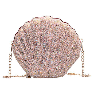 

Cute Sequins Shoulder Messenger Handbags Women Chain Shell Crossbody Bags