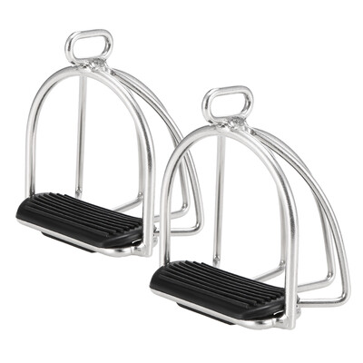 

2 PCS Cage Horse Riding Stirrups Flex Steel Horse Saddle Anti-skid Horse Pedal Equestrian Safety Equipment