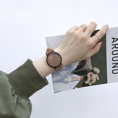 

Chic watches Korean version of middle school girls simple good morning good night male&female facial expressions pai