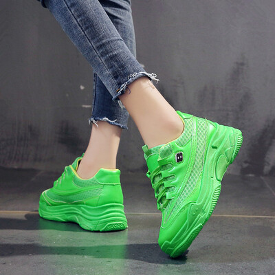 

Muffin heel thick sole tied round-headed leisure shoes low-top sneakers sports shoes tourist shoes new products of youth and