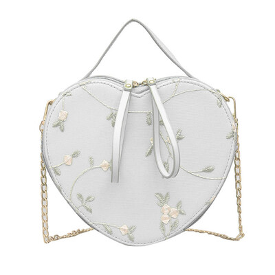 

Fashion Women Heart Faux Leather Flower Pattern Crossbody Shoulder Bag Handbag