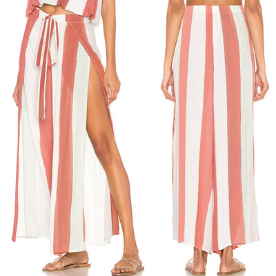 

Tailored Summer New Ninth Trousers Women Loose Solid Wide Leg Pants