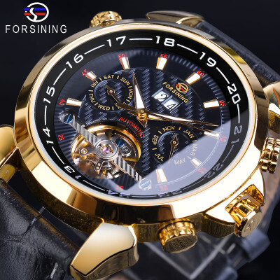 

Forsining flywheel mens automatic mechanical watch belt watch mens watch