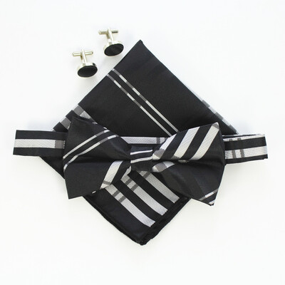 

37 stock bow tie pocket towel cufflinks set yarn-dyed jacquard bow tie spot retail