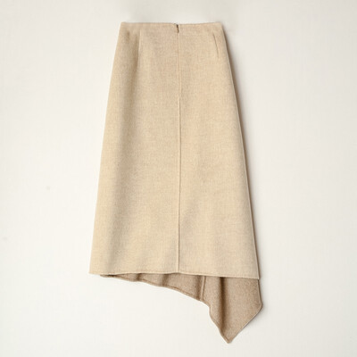 

Card&Geese cashmere skirt winter new simple&versatile fashion asymmetric skirt 10547