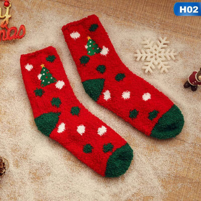 

1 Pair Women socks Casual winter Christmas Socks deer Socks Cotton Cartoon Keep Warm lady Socks Christmas Gift