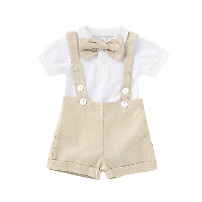 

Toddler Baby Boy Gentleman Romper Jumpsuit Bodysuit Party Wedding Clothes Outfit