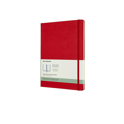 

MOLESKINE 2020 12 months Hard Face Weekly Notepad Schedule Hand Pocket Pocket Large Large Scarlet - Large Weekly Book 8417
