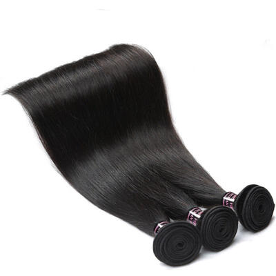 

Peruvian Human Hair 3 Bundles Straight Human Hair Weave Extensions Non Remy Hair Natural Color Can Be Dyed Hair Bundles