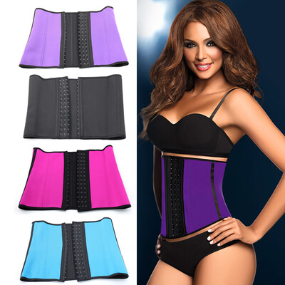 

Steel Boned Women Natural Rubber Waist Tummy Trainer Girdle Belt Waist Training Healthy Latex Sexy Sport Corset Body Shaper