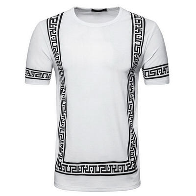 

Hip Hop Digital Print Summer T-Shirt For Men Casual Cotton Loose Short Sleeve Long T-shirt