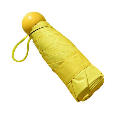 

Creative Light Sunscreen Capsule Five Fold Umbrella Black Rubber Umbrella