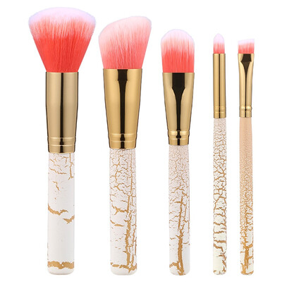 

Toponeto 5 Pcs Cracked Lacquer Wood Handle Eyeshadow Brush Makeup Brush Set