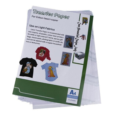 

10pcs Laser Heat Transfer Papers for T-shirt Thermal Transfers Hollow Paper