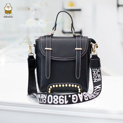 

North bag Qingbin womens bag double shoulder bag womens spring small backpack Korean version bag rivet x