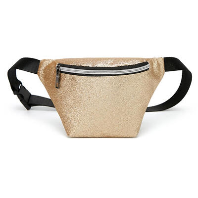 

Sequins Waist Bags Fanny Belt Packs Women PU Leather Glitter Chest Bags