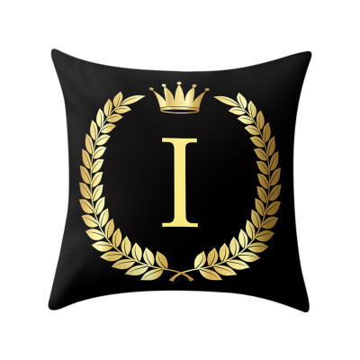 

〖Follure〗Pillow Cover Black&Gold Letter Pillowcase Sofa Cushion Cover Home Decor