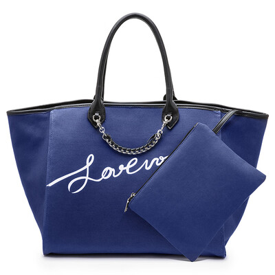 

LOVEVOOK handbag women big shopping bag canvas PU purses&handbags female tote school bags for women 2 pcsset foldable 2018